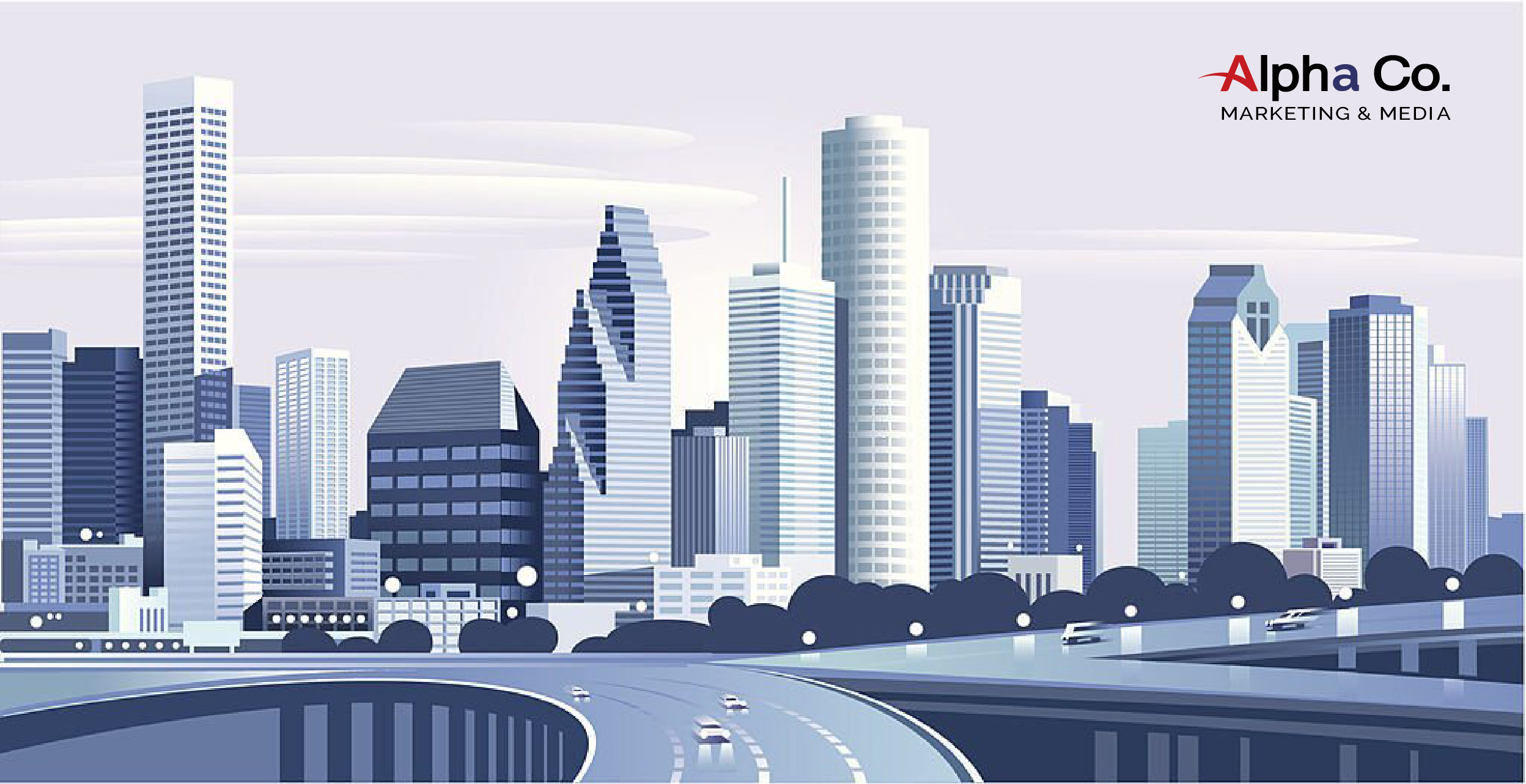 Alpha Co - Houston SEO: An illustration of the city of Houston's profile.
